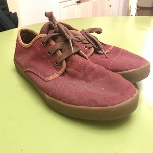 Maroon/Brown Toms (size 10)